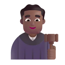 Man Judge: Medium-Dark Skin Tone Microsoft 3D Fluent