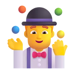 저글링하는 남자 Microsoft 3D Fluent