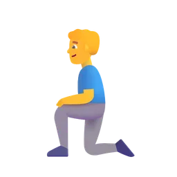 Man Kneeling Microsoft 3D Fluent