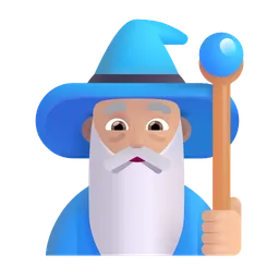 Man Mage: Medium-Light Skin Tone Microsoft 3D Fluent