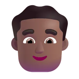 Man: Medium-Dark Skin Tone Microsoft 3D Fluent
