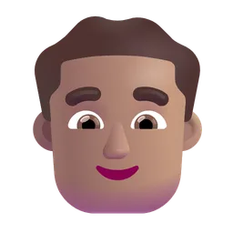 Man: Medium Skin Tone Microsoft 3D Fluent