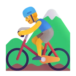 Man Mountain Biking Microsoft 3D Fluent