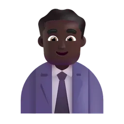 남성 직장인: 어두운 피부 톤 Microsoft 3D Fluent