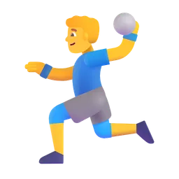 Man Playing Handball Microsoft 3D Fluent