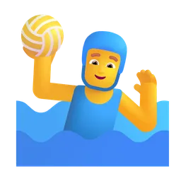 Man Playing Water Polo Microsoft 3D Fluent