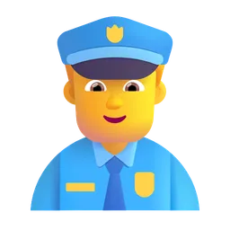 Man Police Officer Microsoft 3D Fluent