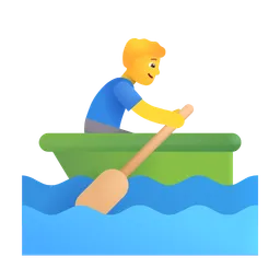 Man Rowing Boat Microsoft 3D Fluent
