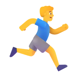 Man Running Facing Right Microsoft 3D Fluent