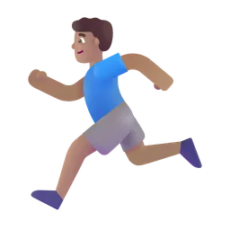 Man Running: Medium Skin Tone Microsoft 3D Fluent