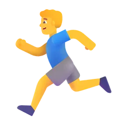 Man Running Microsoft 3D Fluent