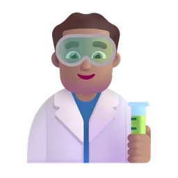 Man Scientist: Medium Skin Tone Microsoft 3D Fluent