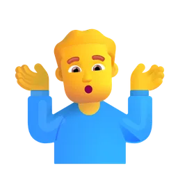 Man Shrugging Microsoft 3D Fluent