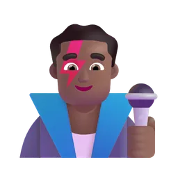 Man Singer: Medium-Dark Skin Tone Microsoft 3D Fluent