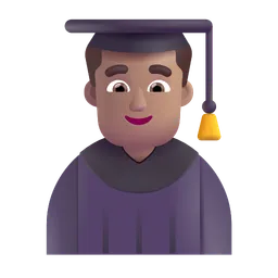 Man Student: Medium Skin Tone Microsoft 3D Fluent