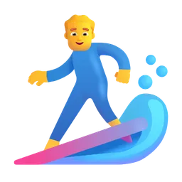 Man Surfing Microsoft 3D Fluent