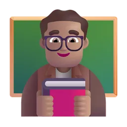 남자 교사: 중간 피부 톤 Microsoft 3D Fluent