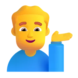 Man Tipping Hand Microsoft 3D Fluent