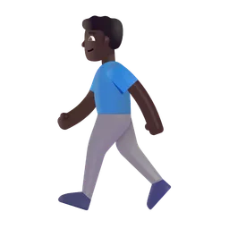 걷는 남자: 어두운 피부 톤 Microsoft 3D Fluent