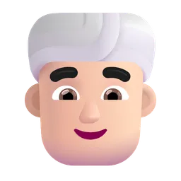 Man Wearing Turban: Light Skin Tone Microsoft 3D Fluent