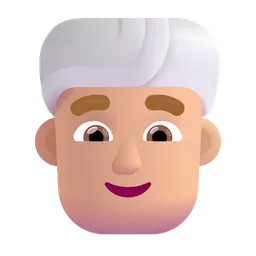 Man Wearing Turban: Medium-Light Skin Tone Microsoft 3D Fluent