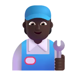 Mechanic: Dark Skin Tone Microsoft 3D Fluent