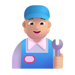 Mechanic: Medium-Light Skin Tone Microsoft 3D Fluent