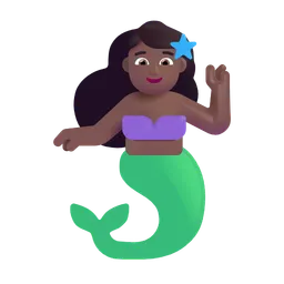 Mermaid: Medium-Dark Skin Tone Microsoft 3D Fluent