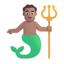 Merman: Medium Skin Tone Microsoft 3D Fluent