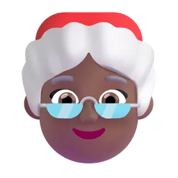Mrs. Claus: Medium-Dark Skin Tone Microsoft 3D Fluent