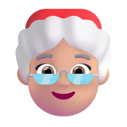 클로스 부인: 중간 정도의 밝은 피부 톤 Microsoft 3D Fluent