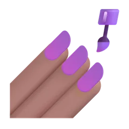 매니큐어: 중간 피부 톤 Microsoft 3D Fluent