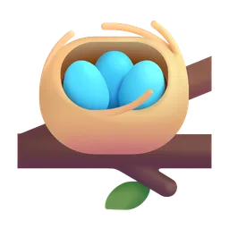 Nest with Eggs Microsoft 3D Fluent