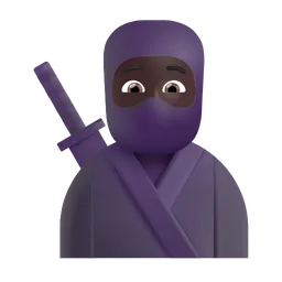 Ninja: Dark Skin Tone Microsoft 3D Fluent
