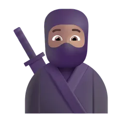 Ninja: Medium Skin Tone Microsoft 3D Fluent