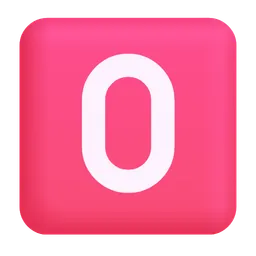 Negative Squared Latin Capital Letter O Microsoft 3D Fluent