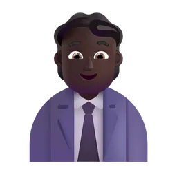 Office Worker: Dark Skin Tone Microsoft 3D Fluent
