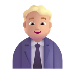Office Worker: Medium-Light Skin Tone Microsoft 3D Fluent
