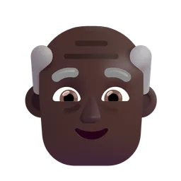 노인: 어두운 피부 톤 Microsoft 3D Fluent