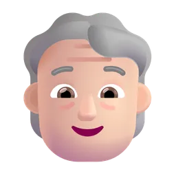 고령자: 밝은 피부 톤 Microsoft 3D Fluent