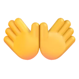 Open Hands Sign Microsoft 3D Fluent