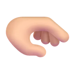 Palm Down Hand: Medium-Light Skin Tone Microsoft 3D Fluent