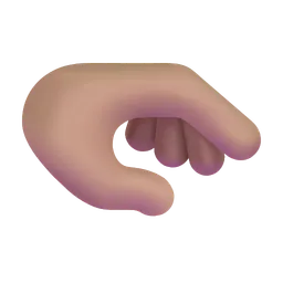 Palm Down Hand: Medium Skin Tone Microsoft 3D Fluent