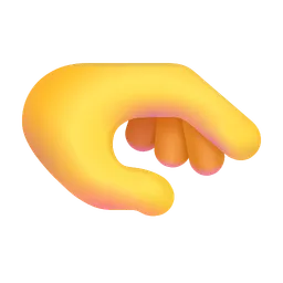 손바닥 아래로 손 Microsoft 3D Fluent