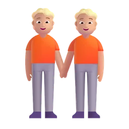 People Holding Hands: Medium-Light Skin Tone Microsoft 3D Fluent
