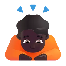 Person Bowing: Dark Skin Tone Microsoft 3D Fluent