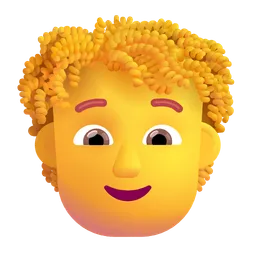 Person: Curly Hair Microsoft 3D Fluent