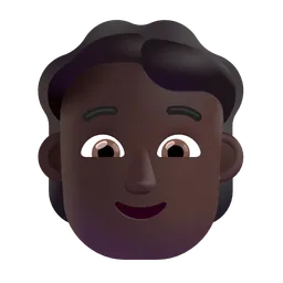 Person: Dark Skin Tone Microsoft 3D Fluent