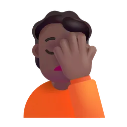 사람 얼굴 손바닥: 중간 정도의 어두운 피부 톤 Microsoft 3D Fluent