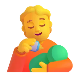 Person Feeding Baby Microsoft 3D Fluent